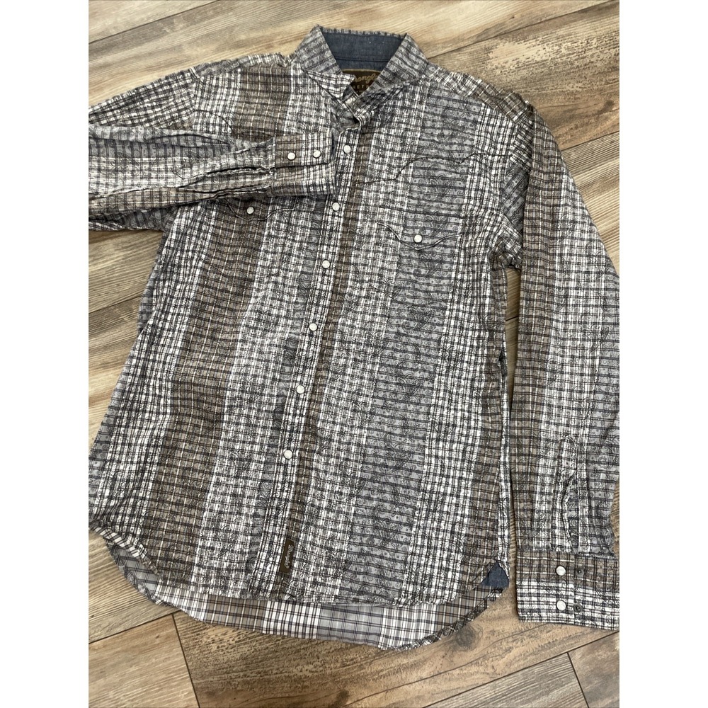 Wrangler Long Sleeve Pearl Snap Shirt Mens M‎ Paisley Retro Premium Western